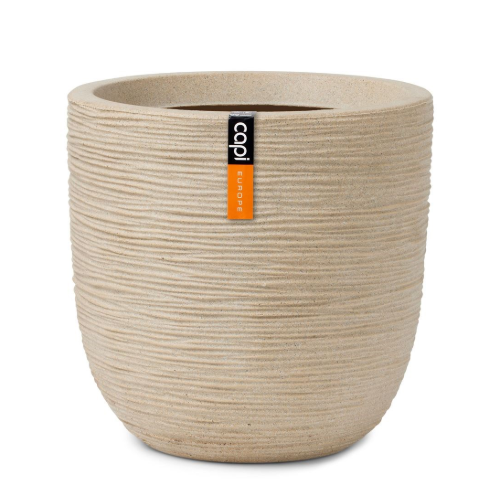 CAPI POT PLANTER BALL RIB NL TERRAZZO 35X34 BEIGE KTBR932 