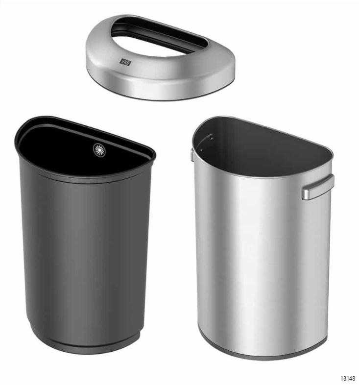 Shop Eko Eva Round Stainless Steel Step Bin with Lid, Silver