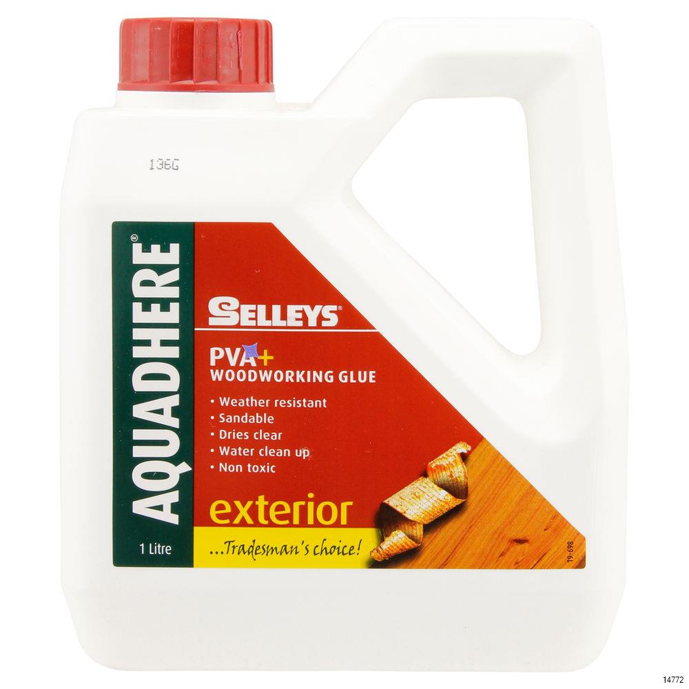 Aquadhere Exterior Wood Glue Weather Proof Dries Clear Bottle 500ml