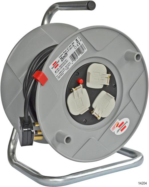 BRENNENSTUHL AK260 CABLE REEL 25M 3G - Veligaa Hardware