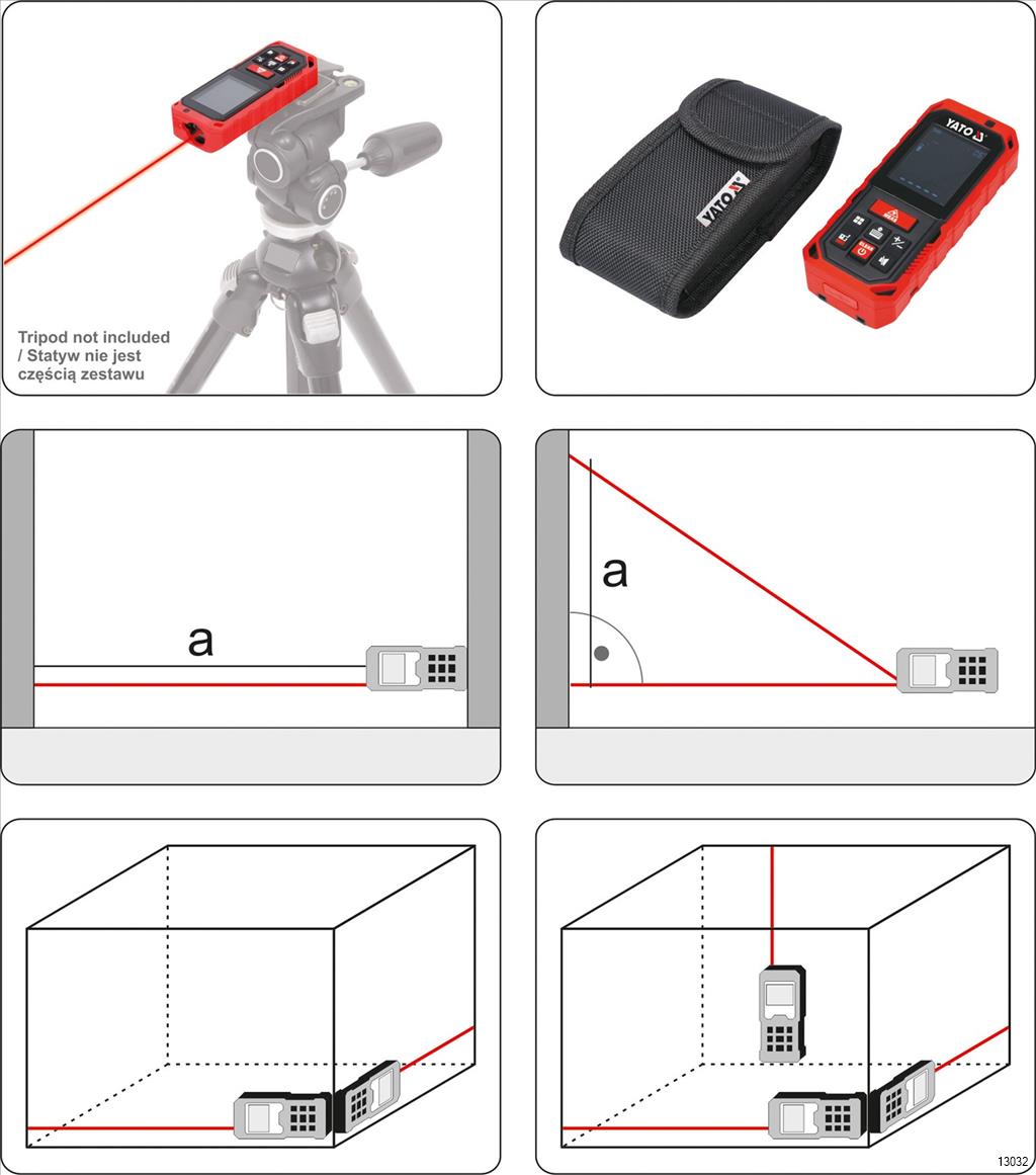 METRE A RUBAN 5MX19MM AVEC TELEMETRE LASER DE PORTEE 0,2-40M YATO