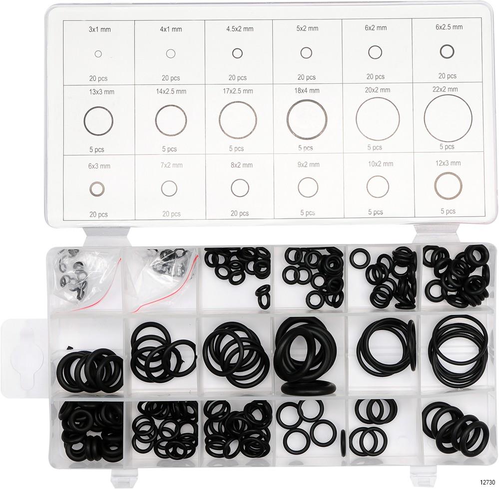 Yuhtech O-Ring Kit Assortito in Gomma, 530 Pcs 18 Dimensioni Set