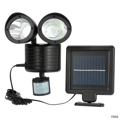 Twin head solar on sale security light